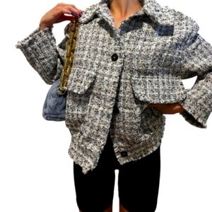 H&M Boucle Tweed Jacket xs NEW